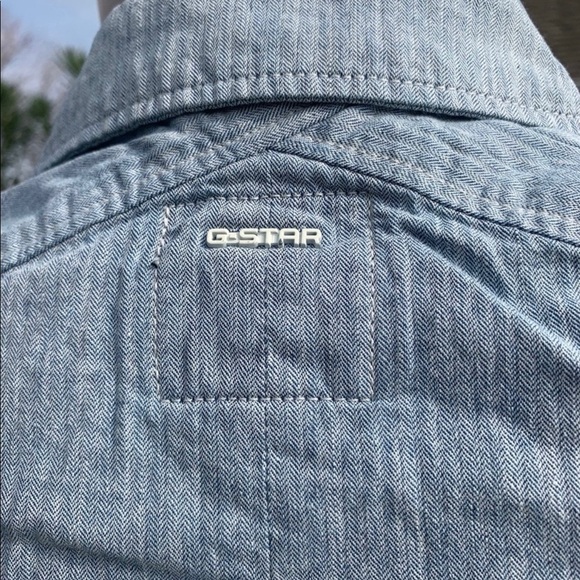 💋NWT G-STAR Raw Denim Utility Snap Organic Cotton Romper - Picture 13 of 15